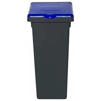 Odpadkový koš Koš odpadkový 20l FLAP BIN černý, modré víko, tříd.odp.,plast