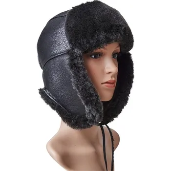 Čepice Fellhof Čepice z jehněcí kožešiny LOUIE Zvolte variantu: Černá, Velikost: 60