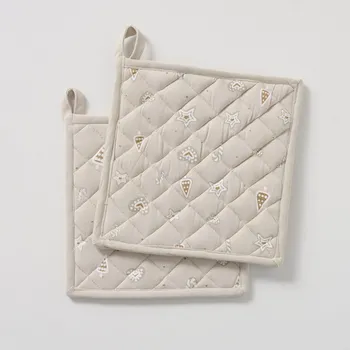 Chňapka Boltze Home Bavlněné kuchyňské chňapky, BAKERY, 20 x 20 cm, béžové