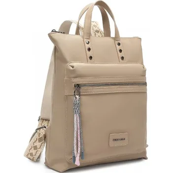 Městský batoh Miss Lulu Dámský městský batoh béžový Signature Style LT2355