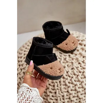 Dětská běžecká obuv Zateplené Dětské Sněhové Boty Lamy Esandira Barva: Černá, Velikost: 30