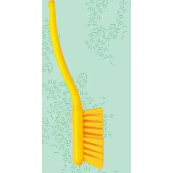 kbelík Kartáč s kratší rukojetí, malý, středně tvrdý, Kobra Barva: Žlutá, Délka, velikost: 27 cm