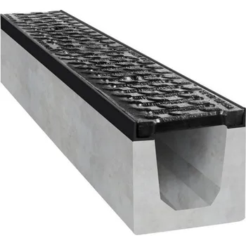 Žlab betonový 150/150 - D400 - s litinovou mříží - 1000 mm