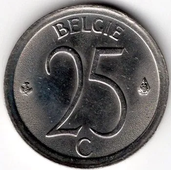 BELGIE. 25 centimes 1972. BELGIE.