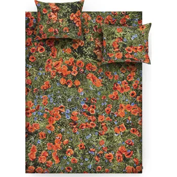 Povlečení Foonka, Povlečení Hayka vlčí máky dvojité se 2 povlaky na polštář 70 x 80 cm 160 x 200 cm - Formadore