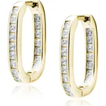 Stříbrné náušnice CRYSTAL GRACE GOLD Ag 925; ≤2,2 g.