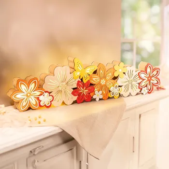 Vánoční dekorace Weltbild LED Dřevěná dekorace Fiore 491495