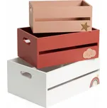 LA FACTORY Úložné krabice na hračky HEAD IN THE CLOUDS, 3 boxy