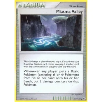 Sběratelská karetní hra Pokémon PL 111/127 Miasma Valley - Platinum Stav: Excellent, Verze: NORMAL
