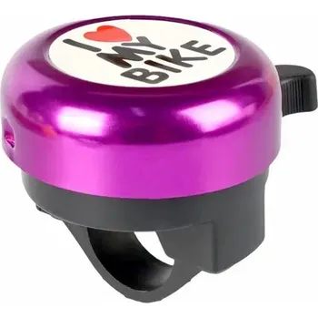 Zvonek na kolo Zvonek na kolo | zvonek na koloběžku s nápisem - Fialová