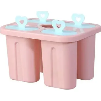 fomička na zmrzlinu Formička na nanuky | tvořítko na zmrzlinu, styl srdce, čtyřmístná - Růžová