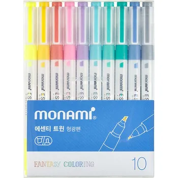 Zvýrazňovače Essenti oboustranné sada 10 ks Fantasy Coloring 19424