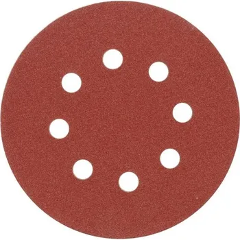 Brusný kotouč Brusný papír 125 mm P120 s otvory 5 ks suchý zip Vorel TO-08582