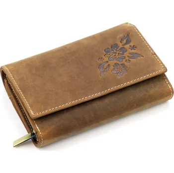 Gregorio Dámská kožená peněženka hnědá GM011