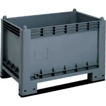 Úložný box PLASTOVÝ PŘEPRAVNÍ BOX 1000 X 700 X 650 MM, 2 LIŽINY, TMAVÉ ŠEDÝ, OZN. 80124181