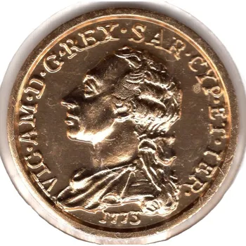 17 - SAVOJSKO. Viktor Amadeus III. 5 doppia 1773. Kopie, eloxovaný hliník.