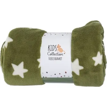 deka Fleecová deka Star zelená, 130 x 160 cm