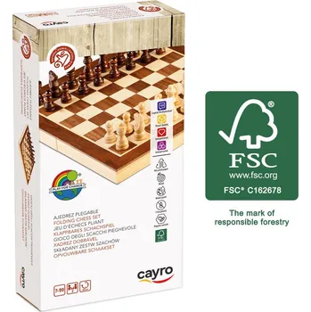 Desková hra Cayro 601 - Šachy skládací 30x 30 cm (FSC dřevo)