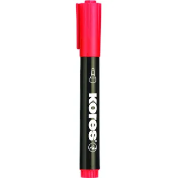 Popisovač Kores K-Marker Permanent - červená / kulatý hrot