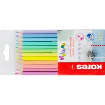 Kresba Pastelky Kores PASTEL trojhranné / 12 barev