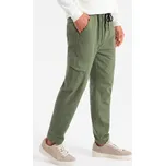 Pánské kalhoty OMBRE OM-PAJO-0199 OLIVE M