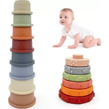 Sada pro nejmenší - STOHOVACÍ KELÍMKY A KROUŽKY (Značka: AESTEMON)