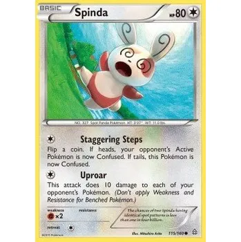 Sběratelská karetní hra Pokémon PRC 115/160 Spinda - Primal Clash Stav: Excellent, Verze: NORMAL