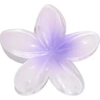 Boho květinová spona do vlasů | ozdobná spona, vlasový doplněk - béžově fialová