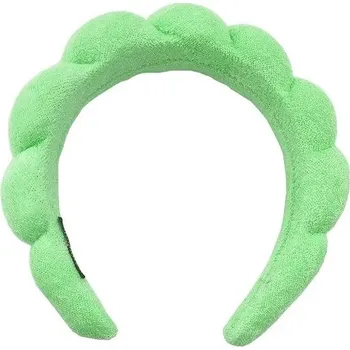 Čelenka Retro látková čelenka na make-up | vlasový doplněk, čelenka pro ženy - Ručník světle zelený