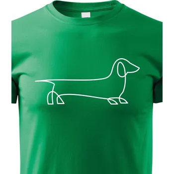 Chlapecké tričko Dětské tričko Jezevčík, Barva Zelená, Velikost 110 cm/4 roky, Canvas Dětské tričko Bezvatriko.cz 1753