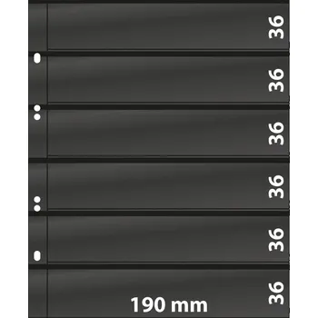 Sběratelství Lindner Multi Collect - 6 kapes (190 x 36 mm) Varianta: černá