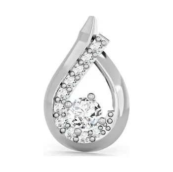 Přívěsek Couple, Elegantní přívěsek Tear, bílé zlato se zirkony, 585-66-2-0234.1B00.0.00.001.25