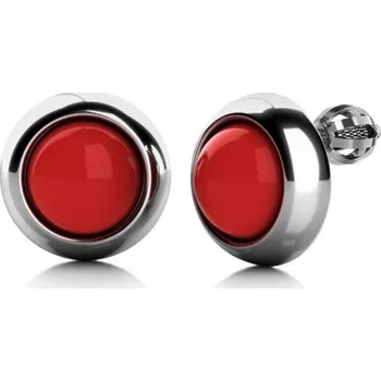 Náušnice Couple, Minimalistické náušnice Victoria, bílé zlato se syntetickým korálem, 585-68-3-0639.1B00.0.00.054.05