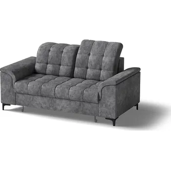 Pohovka SIESTA 2sÚP - pohovka s úložným prostorem - látka ŠEDÁ Bankok Ash / nožky černá kov "MRS"(SNAP 2)(K250-Z) NOVINKA