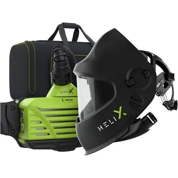 Svářečská kukla Set RTW kukla Optrel Helix Pure Air Quattro černá s odsáváním e3000X 18 h