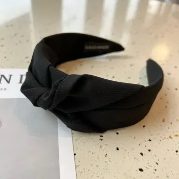 Dámské tričko Široké dámské čelenky do vlasů | dámské čelenky, vlasové doplňky - Plátno černé