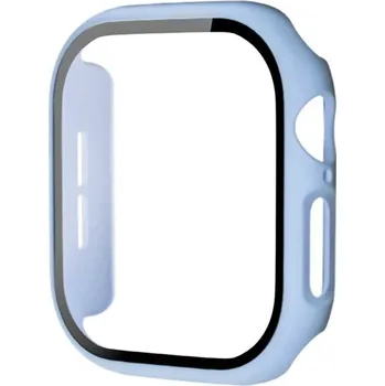 Pouzdro na mobilní telefon Matné pouzdro s tvrzeným sklem pro Apple Watch 42mm (Series 10 / 11) - světle modré