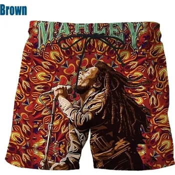 Pánské kraťasy Unisex šortky s 3D potiskem Bob Marley Velikost: M, Barva (Varianta): PZM14651