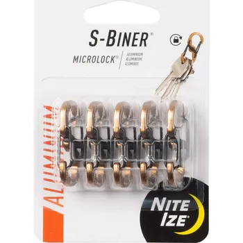 pomocná karabina Nite Ize S-Biner MicroLock Al Coyote (5ks) (Karabiny Nite Ize S-Biner MicroLock Al Coyote (5ks))