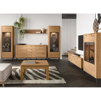 Obývací stěna Szynaka-Meble Prestigeline Porto 1 dub zlatý