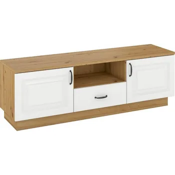 Televizní stolek Falco TV stolek Flower 2D1S dub artisan/bílá