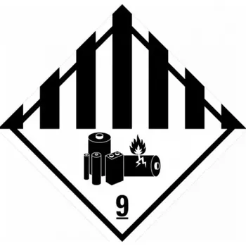 Značení ADR NÁLEPKA SAMOLEPÍCÍ - JINÉ NEBEZPEČNÉ LÁTKY A PŘEDMĚTY Č. 9A LITHIOVÁ BATERIE (10 x10 CM)