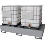 Kovová záchytná jímka pod 2 IBC kontejnery ECONOMY