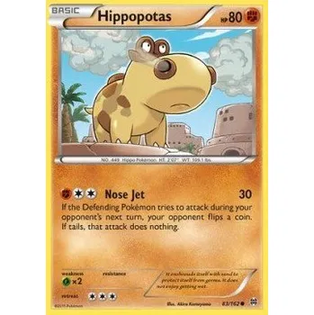 Sběratelská karetní hra Pokémon BKT 083/162 Hippopotas - BREAKthrough Stav: Excellent, Verze: NORMAL