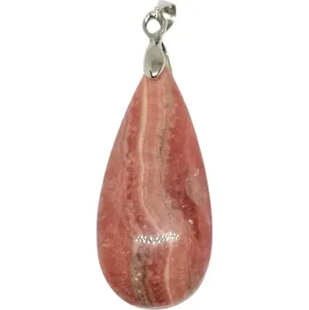 Přívěsek Rodochrozitový přívěsek v AAA kvalitě s chir.ocelí (3,5 x 1,5 cm)