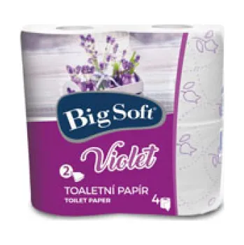 Toaletní papíry Papír toaletní Big Soft Violet - dvouvstvý / bílá