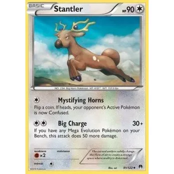 Karetní hra Pokémon BKP 091/122 Stantler - BreakPoint Stav: Near Mint, Verze: REVERSE HOLO