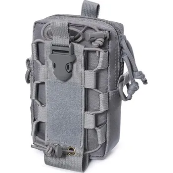 Outdoorové zavazadlo Taktická taška na opasek s kapsou na láhev | Multifunkční pouzdro - šedá