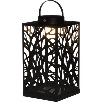 Lucerna 4Living Prolamovaná lucerna LED, 38 cm, černá