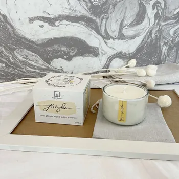 Svíčka Tvoje Svíčka SNĚŽKA - RECYKLOVANÉ SKLO ml: 100 g